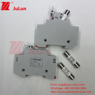 30kA DC Fuse Rated Solar Untuk Bus Fotovoltaic 1000V Fuse Base Suit 10 * 38 Fuse Core Inner Core