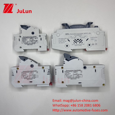 SeanRo Solar PV Din Rail Fuse Holder Untuk Fuse Link 10*38mm 1000V 15amp DC Fuse 25A