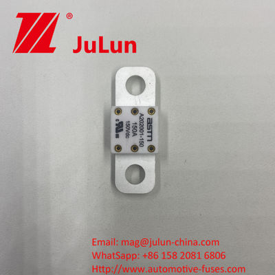 Fuse Keramik Otomotif A202001 200A 150VDC Untuk Perlindungan Sirkuit Singkat Ukuran Kecil Rating arus tinggi