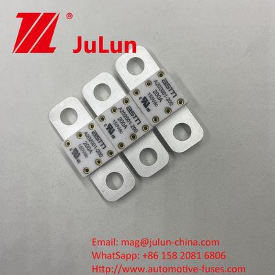 Fuse Keramik Mobil A202001-250A dengan Jarak Lubang 39mm dan Torsi Tekanan Rekomendasi 11-13N·m Untuk Pemasangan M8