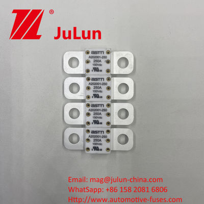 Sistem Traksi EV Keramik A202001 250A 150VDC Sekring dengan Kapasitas Patah Tinggi 400A 500A 16-20KA
