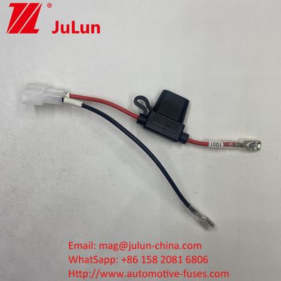 Baterai Fuse Holder Connector Extension Cable Wire Harness Connector Dengan Konektor 2 Pin Merah Untuk Anak-anak 12V Ride-On Truck Electric ATV Ebike