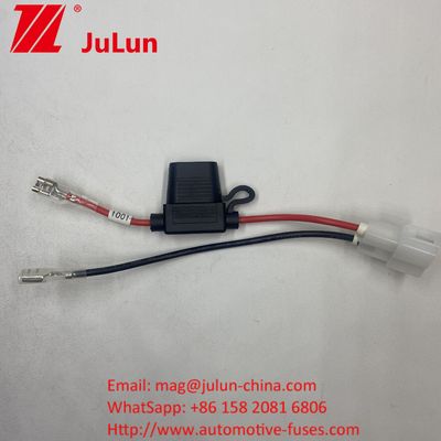 Fuse Holder 8AWG Inline Blade 30A Kabel Lead WireFuse Holder 8AWG Inline Blade Kabel Lead Wire Asli 50 Amp Plug Style Power Connector Untuk 8mm Ring Terminals Asli 50 Amp Plug Style