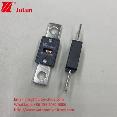 51mm Jarak Lubang EV320-5X 125A 70VDC Sekring Keramik Otomotif Dengan Sertifikasi GB/T31465.5-2015 Dan Tegangan Nominasi 70VDC