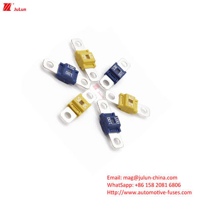 80 Amp PECFUSE Mobil Blade Fuse Bolt Mounting Mode Untuk Keandalan Efisiensi