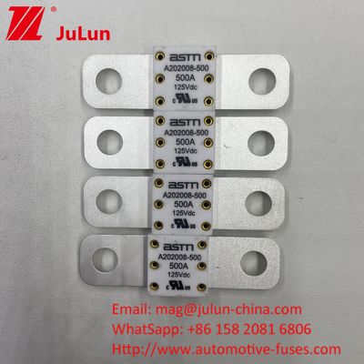 Bolt Keramik 200A 125VDC Baterai Fuse Mobil Putih Dijamin Kinerja