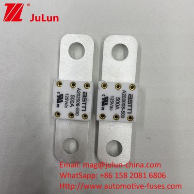 300A 125VDC Fuse Baterai Otomotif EV Ukuran Kecil Dengan Arus Tinggi Untuk Perlindungan Sirkuit Singkat