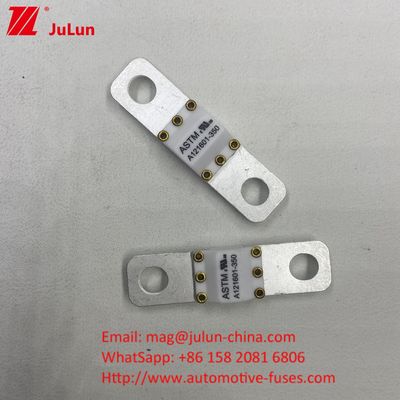 Penyimpanan Energi 250A 125VDC Keramik Fuse Otomotif 6KA Kapasitas Patah Emas Bahan