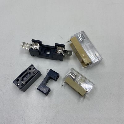5x20mm Atau 6x30mm PCB Board Mounting Glass Fuse Holder Untuk Sistem Daya Di Mobil Hitam Biru Transparan Emas