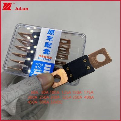 400A 32V Mega Fuse Bolt Down Auto Fuse Audio Holder 0298040.ZX Fuse Kendaraan 60A 80A 100A 125A 150A 200A 250A 300A 400A 450A 500A Terminal Tipe 32VDC