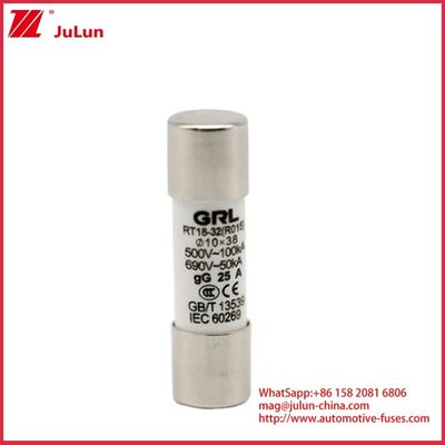 15A 1000VDC Fuse Link Solar GPV DC Fuse 10*38mm 32A Rating Untuk Perlindungan Listrik Dalam Sistem PV Untuk Digunakan Dengan Fuse Housing