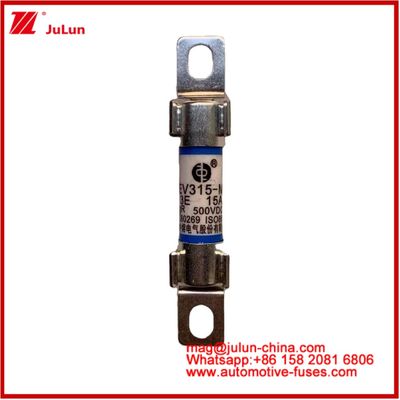 EV Energy 10*38mm Tubular Fuse EV315-M 3E 15A 500VDC Untuk Kendaraan Listrik Pemasangan baut Memenuhi Standar JASO D622