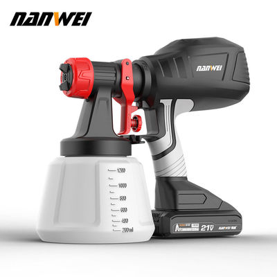 Popular High Spray Air Spray 700ml Pressure Paint Gun Cordless Portable Electric 1.5mm 1.0mm Diy Grade Battery Powered Renovate Rebuild House Garden