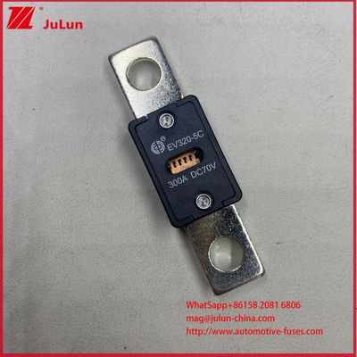 100A DC70V Fuse Kendaraan Listrik Tercanggih EV320-5C 5X 150A 300A DC70V Pengisian Cepat dengan Bahan Keramik Badan dan 6KA Maksimum Current Breaking