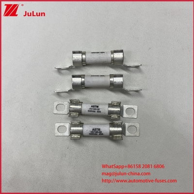Kendaraan Listrik Tegangan Rating HEV / Rating Interrupting DC500V / 20KA ASTM HV150 30A 20A DC500V 20KA Sekrup Fuse dengan Perlindungan