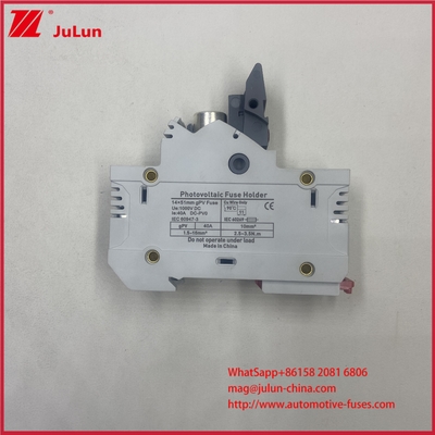 14*51mm gPV 1000VDC 50A FUSE Fuse Fotovoltaic Fuse Holder tahan lama Pemutus untuk aplikasi dan panel surya