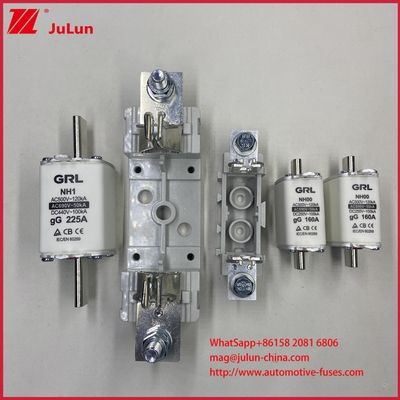 NT000 FUSE AR High Breaking 500V/690V Nomor Keramik Porcelain Melt Link Fuse 80A Low Voltage Copper Connection NH000 Fuses
