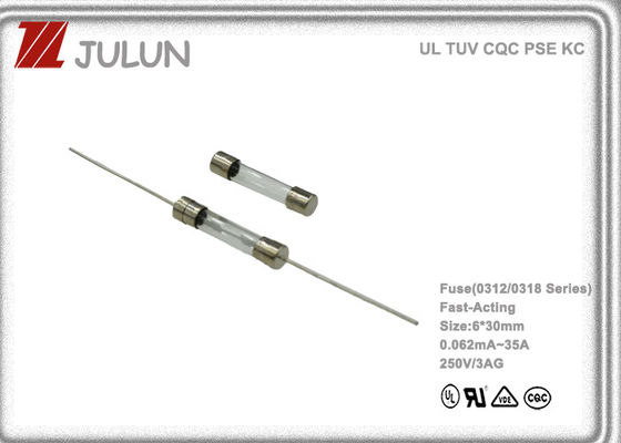 50mA 0.05A 250V 5 * 20mm Sekering Bertindak Cepat Dengan Tabung Keramik