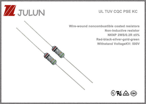 125V 250V Wire Wound Resistor Dilapisi Noncombustible